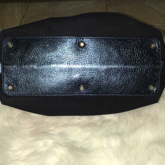 CHLOE AUTHENTIC METALLIC & CANVAS TOTE BAG - Picture 6 of 12